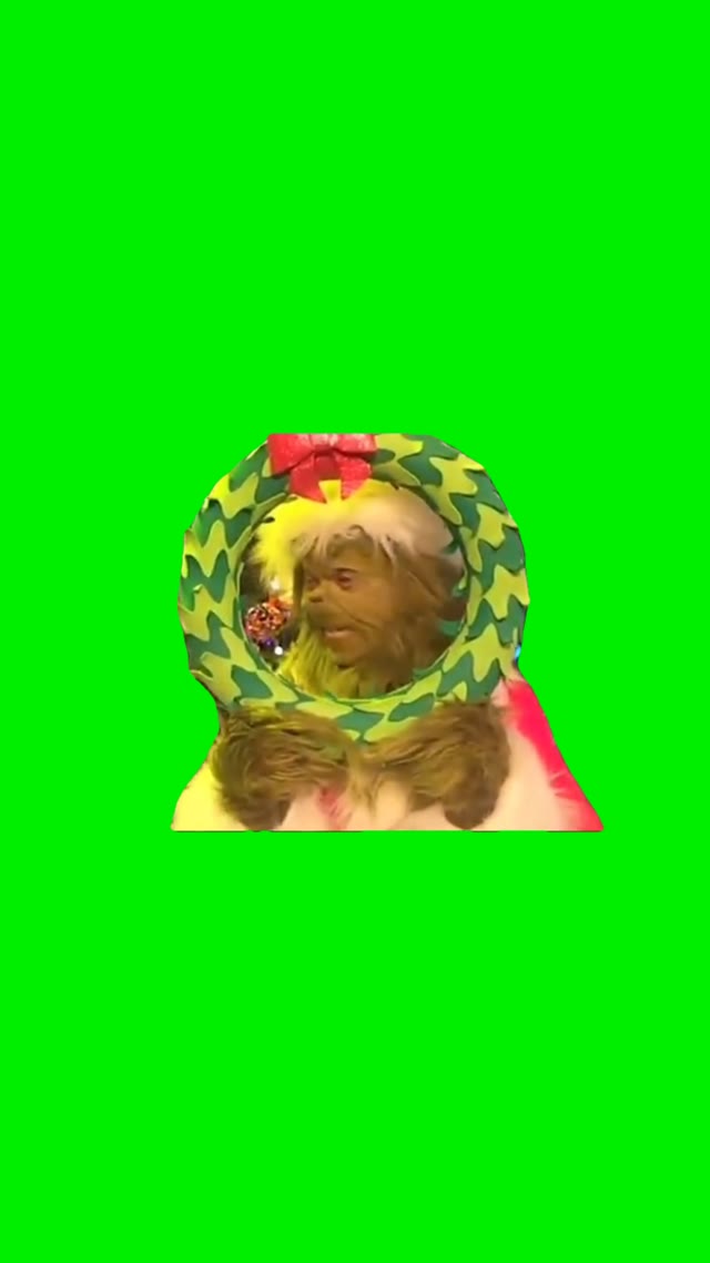 Mr. Grinch Feliz Navidad green screen