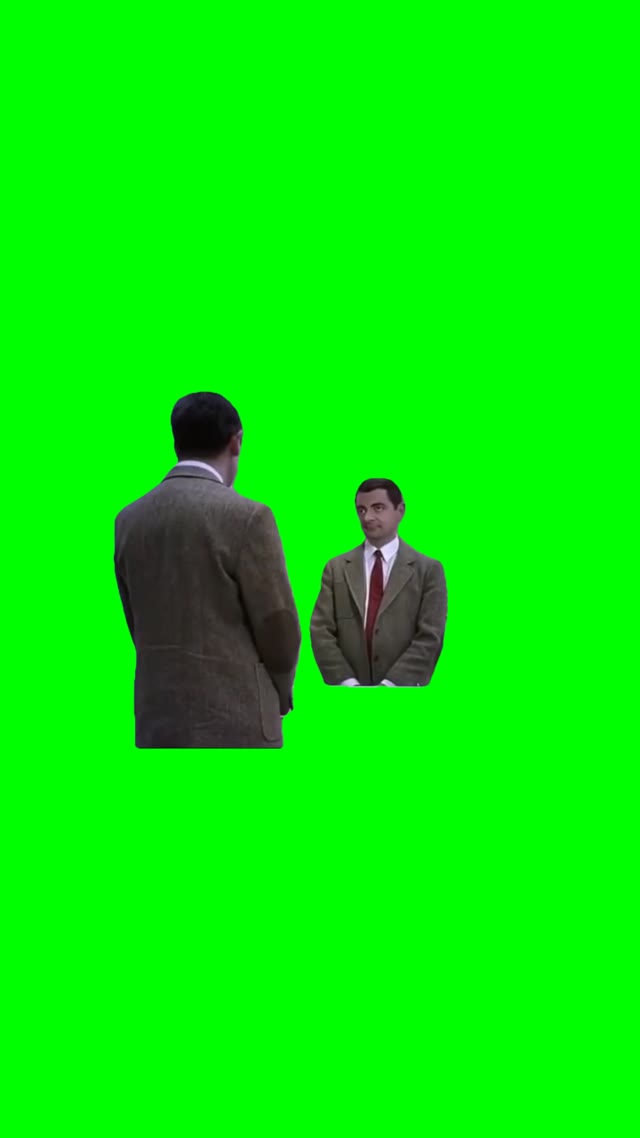 Mr.Bean Admiring Himself green screen