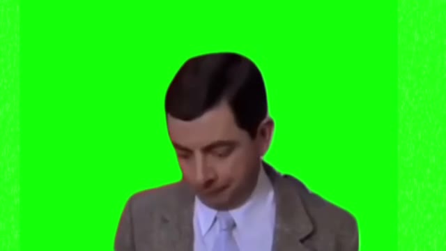 Mr.Bean Nervous Laugh green screen
