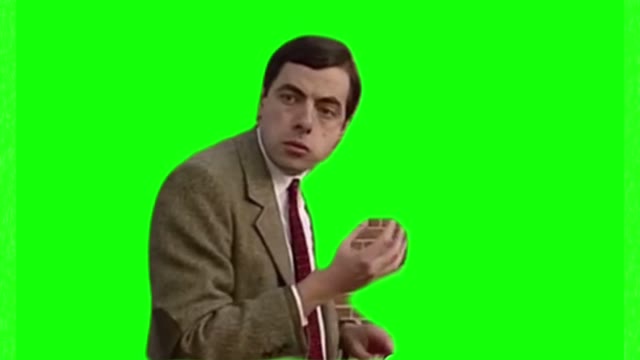 Mr.bean happy green screen