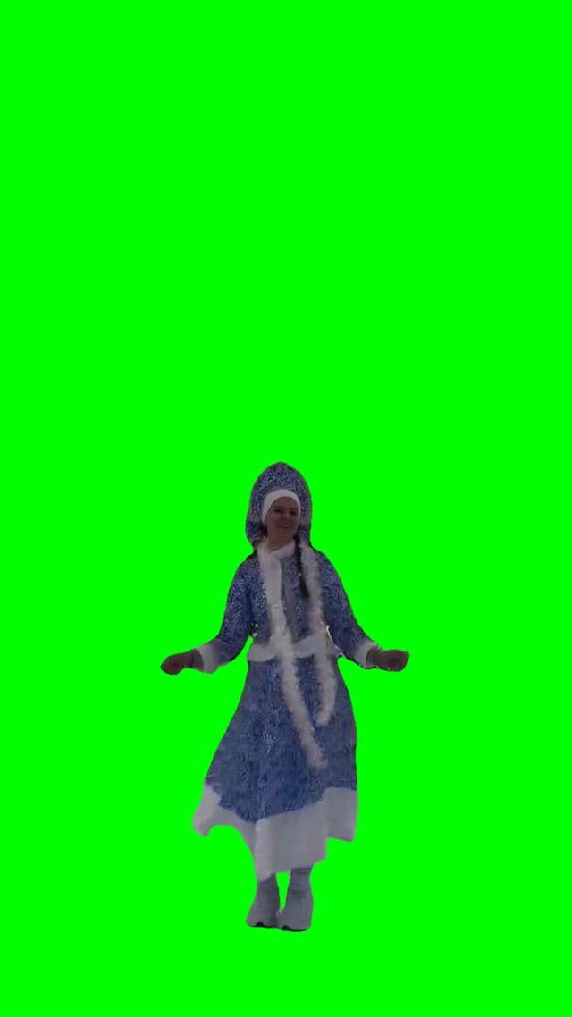 Mrs.Clause Dancing green screen