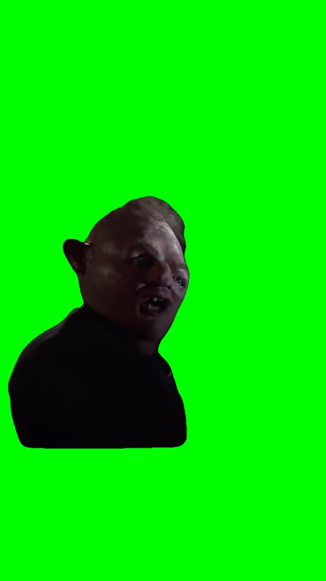 Mumbling talk green screen