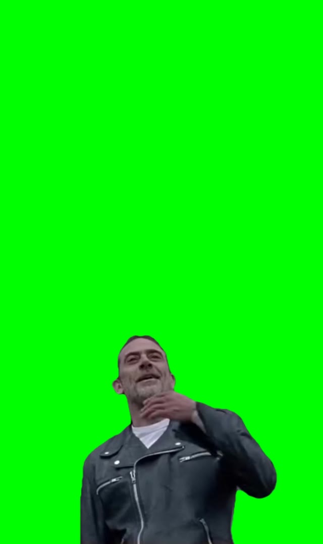 Neegan I care about my people Walking Dead Series green screen