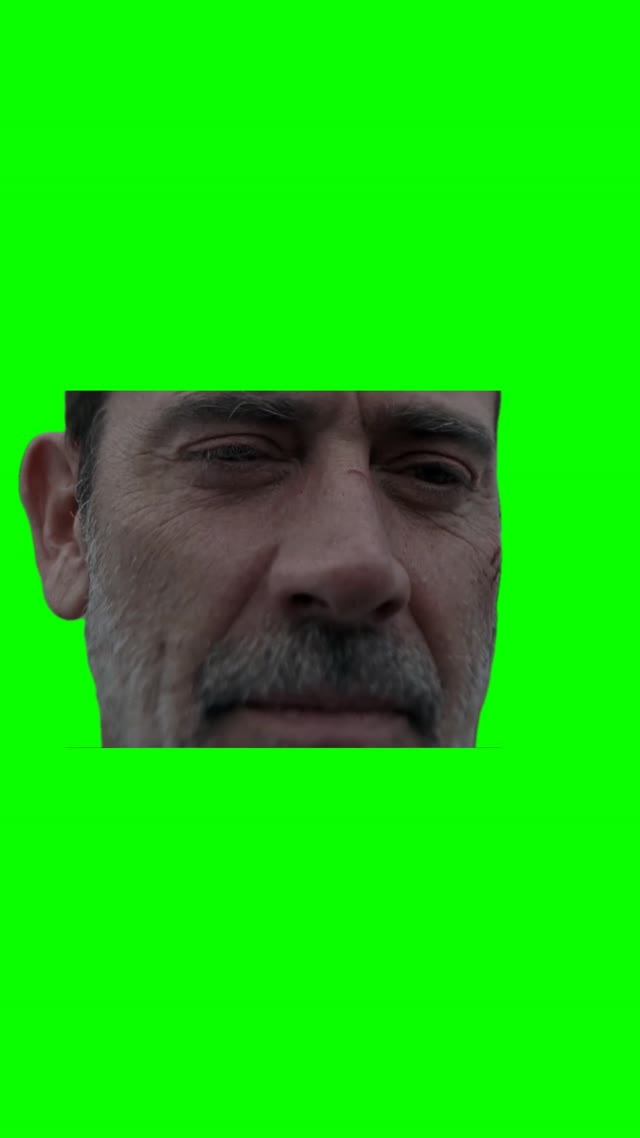 Negan Smiling green screen