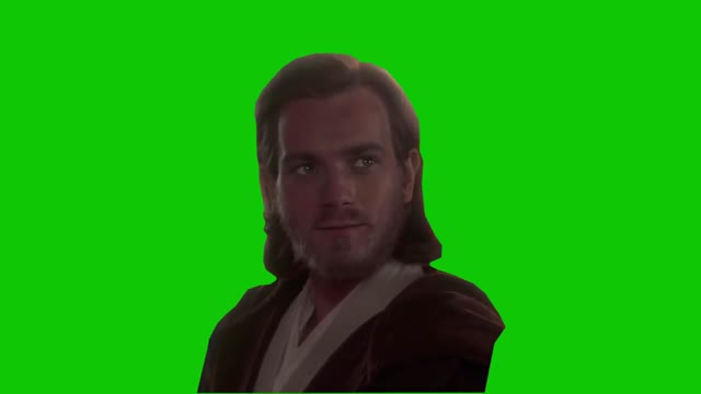 Obi Want Take a deep breath green screen