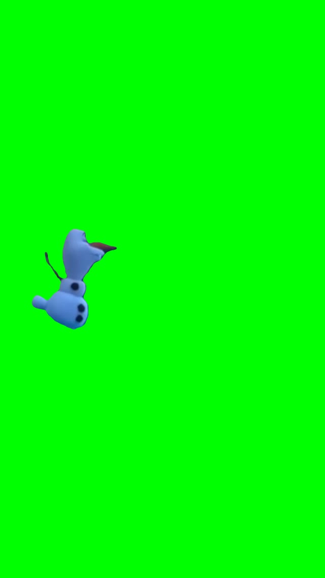 Olaf dancing green screen