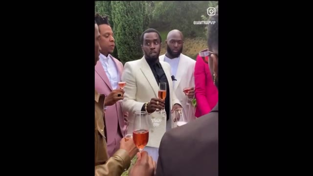 P Diddy giving a toast green screen
