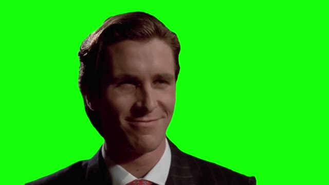 Patrick Bateman Sigma Face green screen