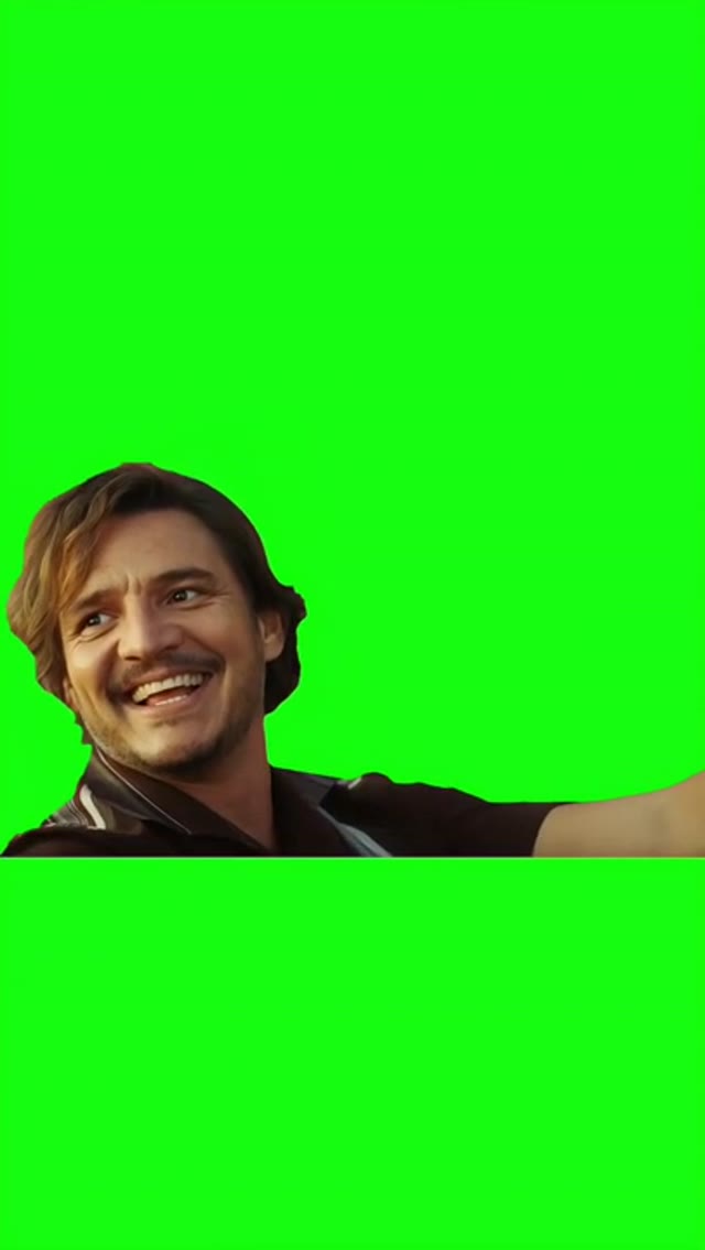 Pedro Pascal Car Scene green screen