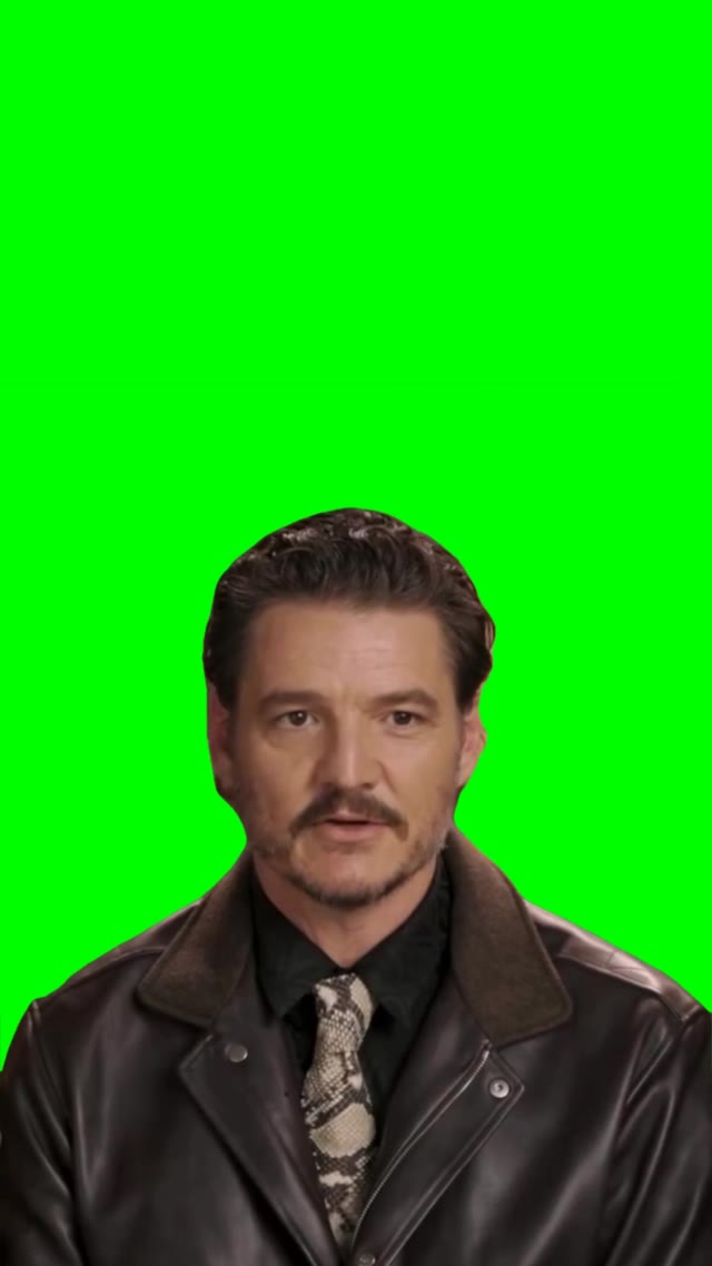 Pedro Pascal Im so glad I dont have to deal with it  green screen