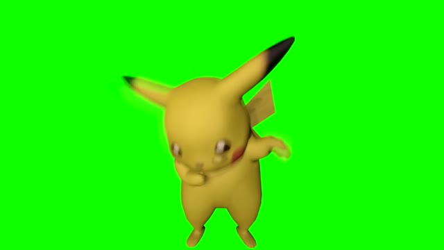 Pikachu Dab Dance green screen
