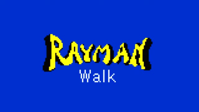 Pixel Art Rayman Walking green screen