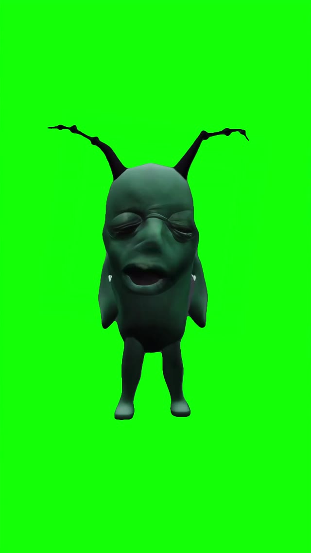 Plankton dont hide green screen
