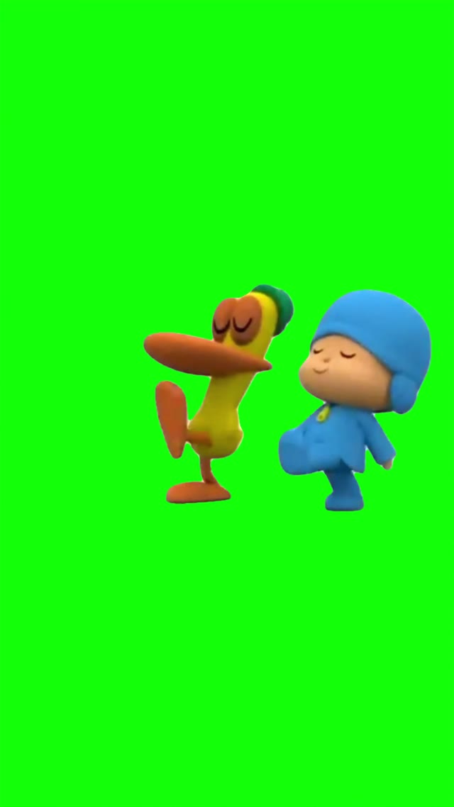 Pocoyo Pato Going for a Walk green screen