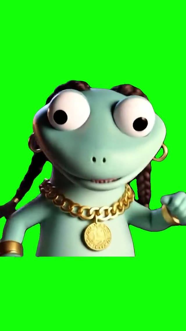 Pour up lizard green screen