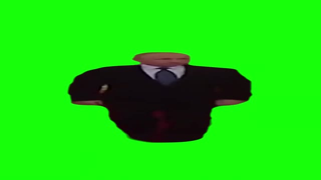 Putin walking green screen