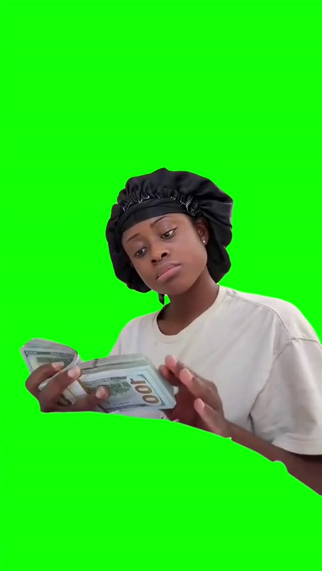 Reading Money Book green screen