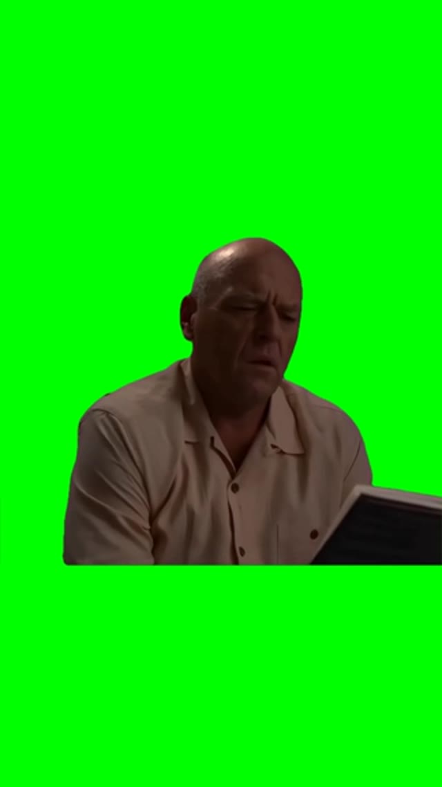 Realization from Hank Breaking bad green screen