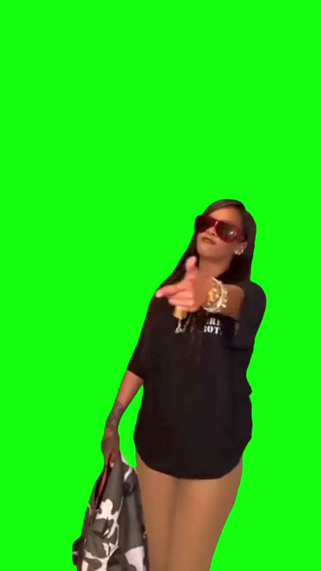 Rihanna singing TGIF Green Sreen green screen