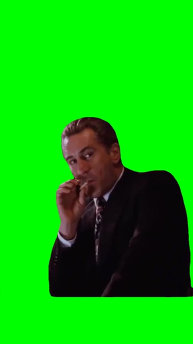 Robert De Niro stare green screen