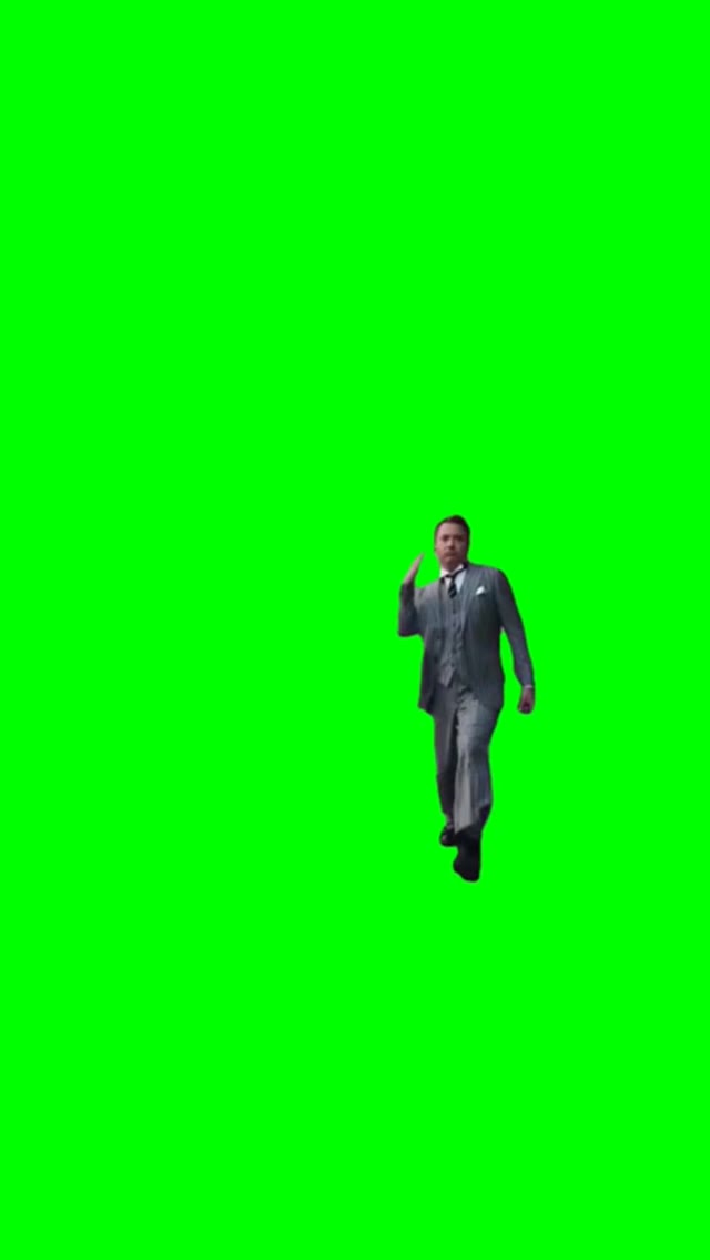 Robert Downey JR dancing  green screen