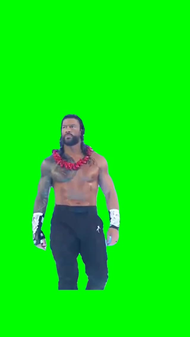 Roman Reigns Walkout Wrestlemanua green screen