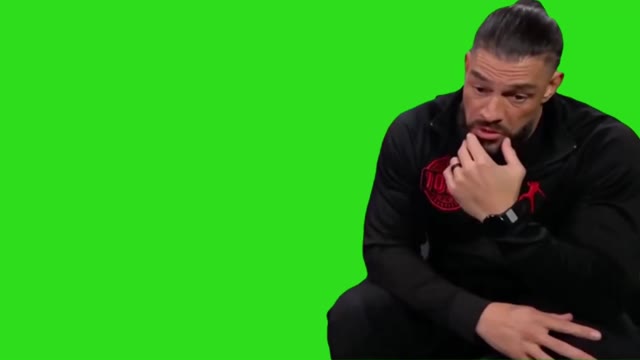Roman Reigns if you ran it all by me first green screen