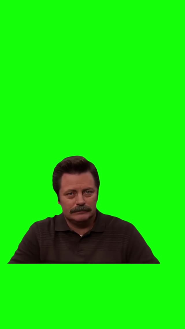 Ron swanson its so beautiful green screen