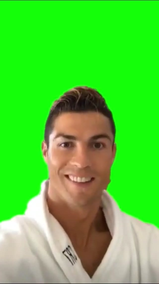 Ronaldo Drinking green screen