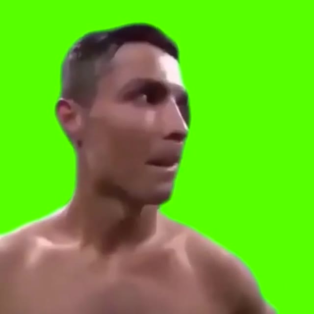 Ronaldo SIUUUUU green screen