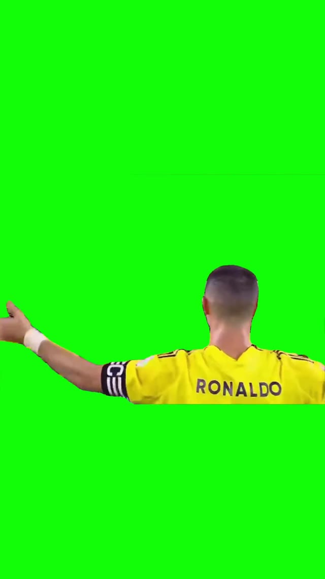 Ronaldo clapping for speed  green screen