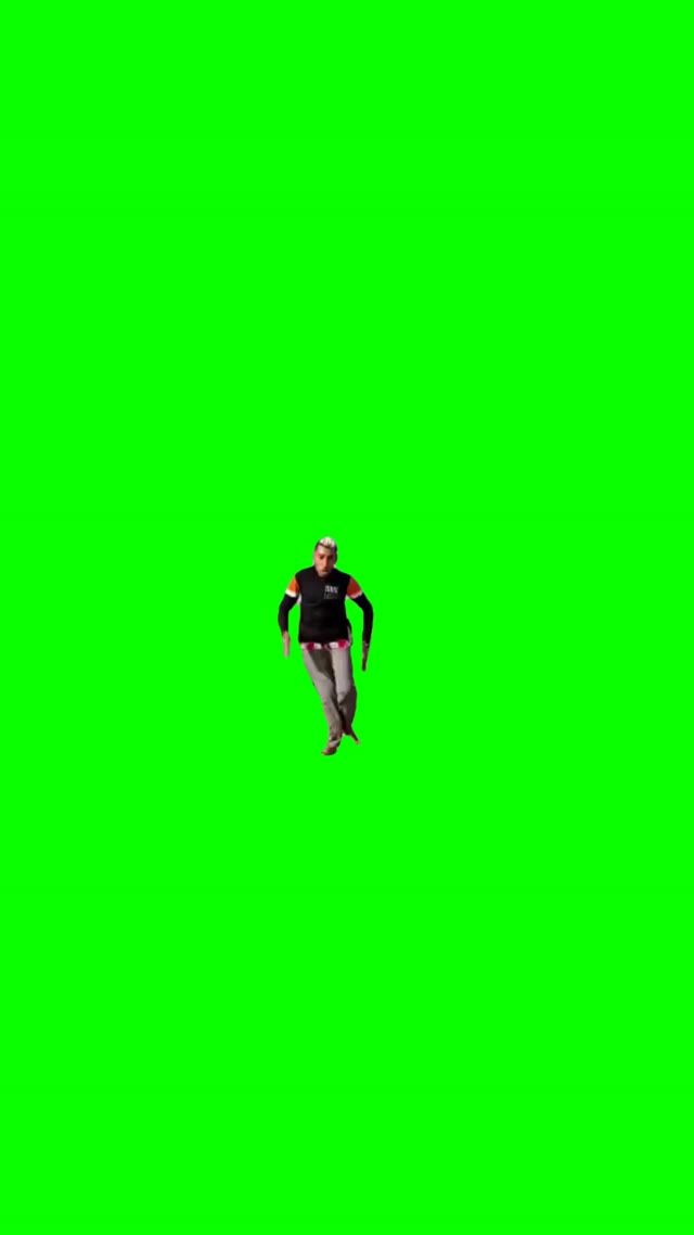 Running into water green screen