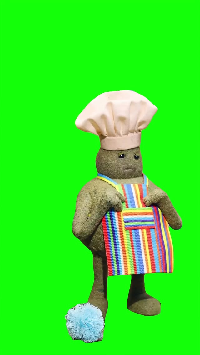 Sad tinychef  green screen