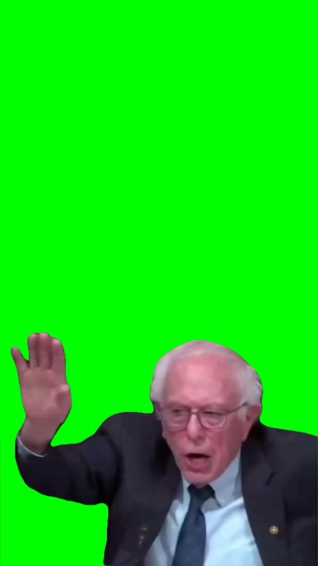 Sanders no no no green screen