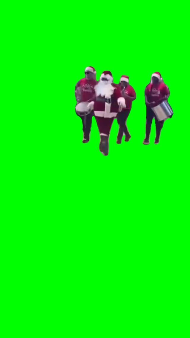 Santa parade green screen