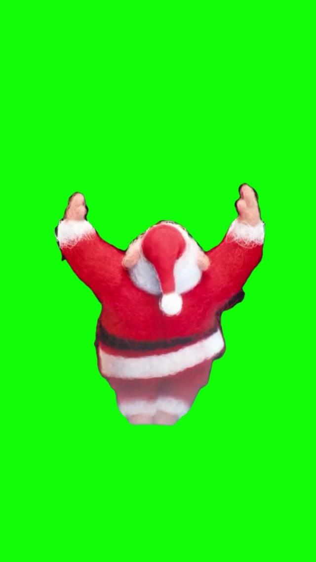 Santa playing Jingle Bells on Rock Guitar green screen