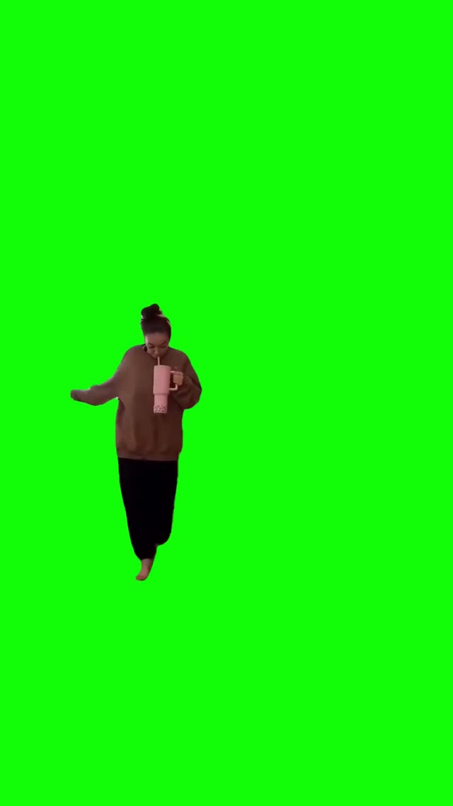 Sassy walk  green screen