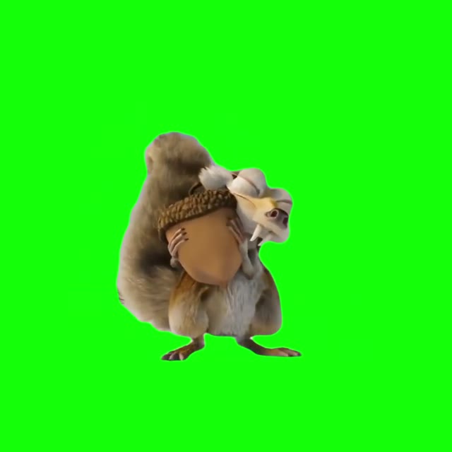 Scrat Finally Gets His Nut green screen