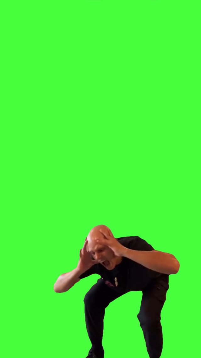 Screaming Dancing green screen