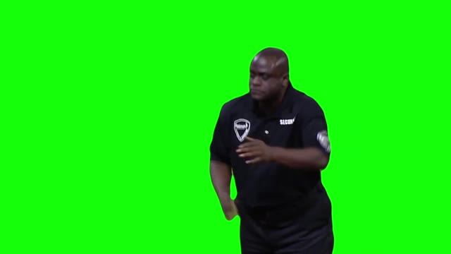 Security Guard Dancing green screen