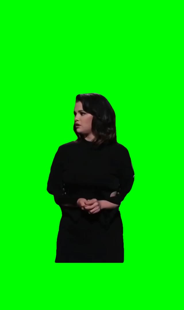 Selena Gomez oh. no. green screen