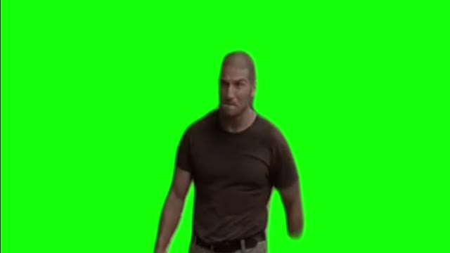 Shane giving smirk green screen