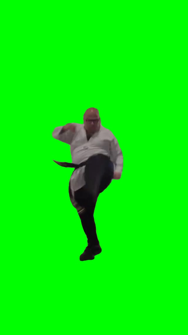 Showing off Moves green screen