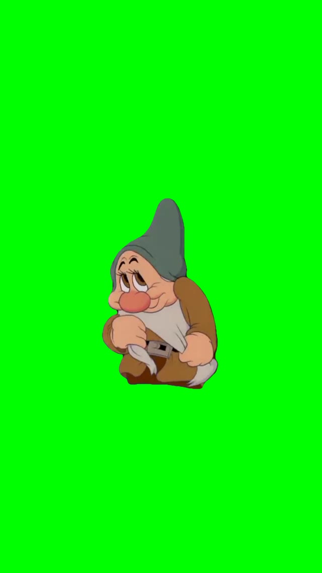 Shy Gnome green screen