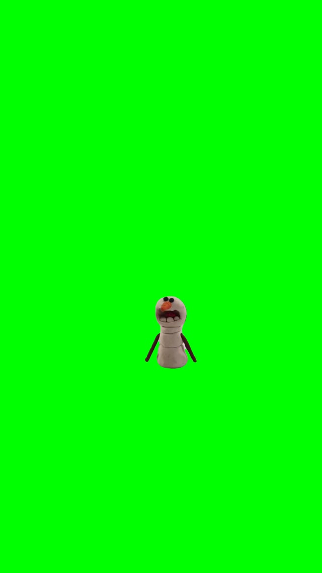 Singing Snowman green screen