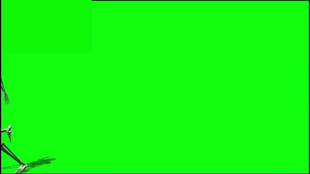 Skeleton Running With Bad To The Bone green screen