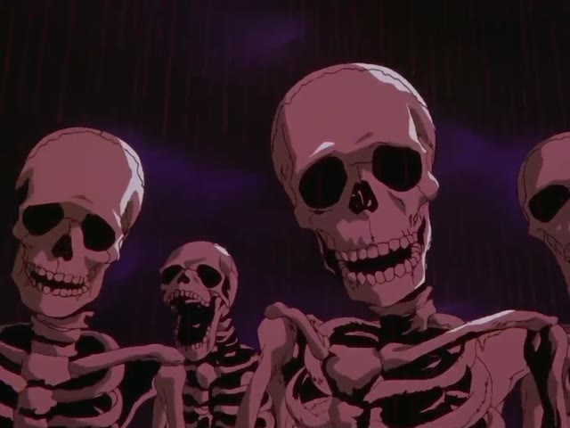 Skeletons Roasting JellyBean Original green screen