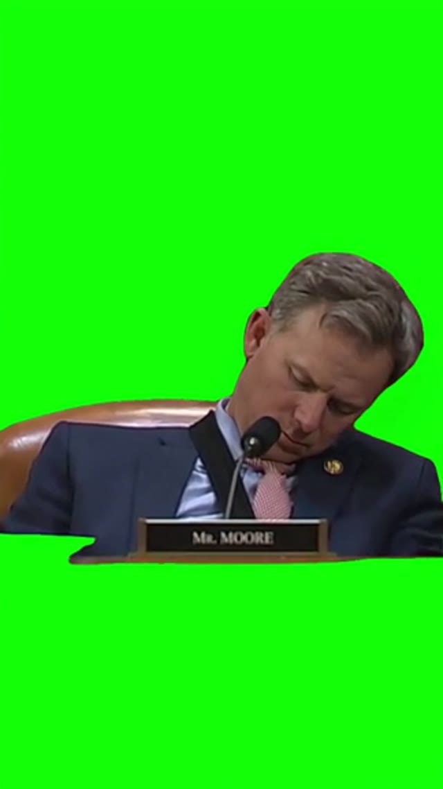 Sleepy Mr.Moore  green screen