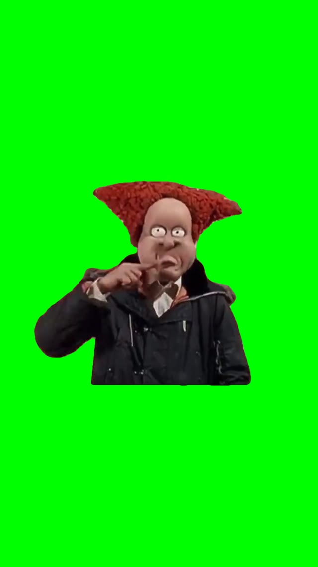 Smells finger green screen