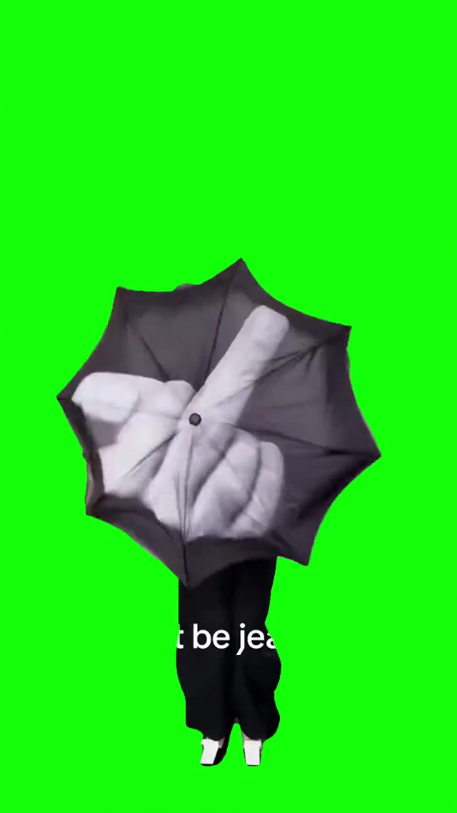 Sobchak umbrella finger green screen